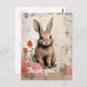 Dank je bruine konijn 16 briefkaart (Voorkant / Achterkant)
