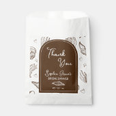 Dank je bruine schelpen Doodles Bedankzakje (Voorkant)