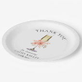 Dank je Brunch en Bruisende Bruidsmeisjesborrel 9" Papieren Bordje (Gekanteld)