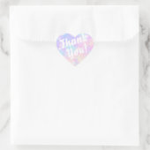 Dank je! Bubbels op Roze Hart Sticker (Tas)