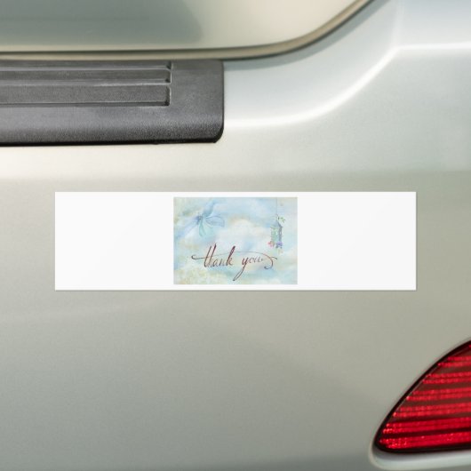dank je bumpersticker (Op auto)