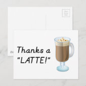 Dank je cadeau - Bedankt a latte Briefkaart (Voorkant / Achterkant)