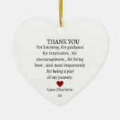 Dank je cadeau | Gepersonaliseerd Dank Je Keramisch Ornament (Voorkant)