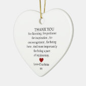 Dank je cadeau | Gepersonaliseerd Dank Je Keramisch Ornament (Links)