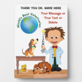 Dank je cadeau voor de dierenarts, hem, PERSONALIS Fotoplaat (voorkant)