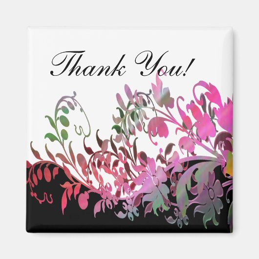 Dank je cadeautje - Magnet - Elegant Flowers (Voorkant)