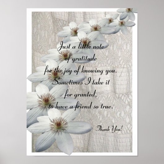 Dank je cadeautje - Poster Verse (Voorkant)