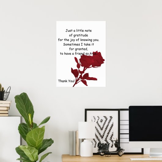 Dank je cadeautje - Poster Verse (Thuiskantoor)