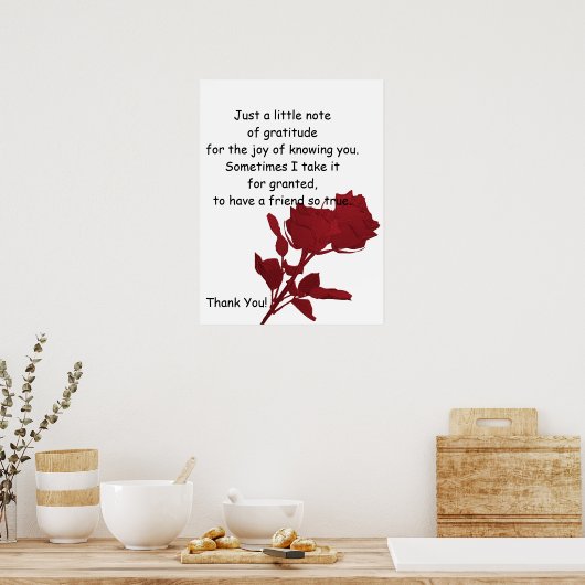 Dank je cadeautje - Poster Verse (Keuken)