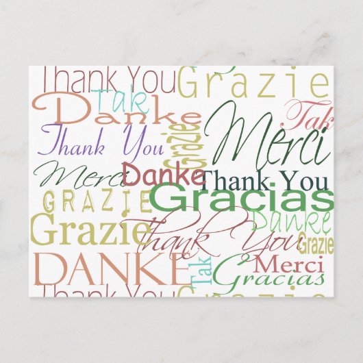 Dank je cadeautjes briefkaart (Voorkant)