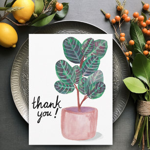 Dank je Calathea Prayer Plant Aquarel Briefkaart