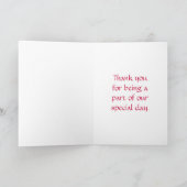 Dank je, Candy Cane Heart, trouwkaarten Bedankkaart (Binnen)