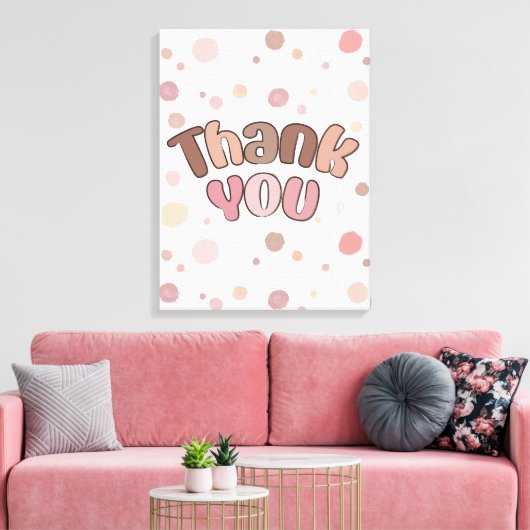 Dank je  canvas afdruk (Insitu (Woonkamer))