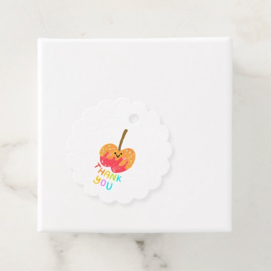Dank je Caramel CandyApple Zoete lekkernij favorie Bedankjes Labels (In situ)