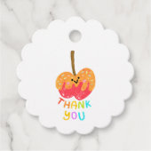 Dank je Caramel CandyApple Zoete lekkernij favorie Bedankjes Labels (Voorkant)