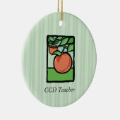 Dank je CCD-leraar, appel Keramisch Ornament (Rechts)