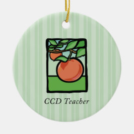 Dank je CCD-leraar, appel Keramisch Ornament