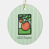 Dank je CCD-leraar, appel Keramisch Ornament (Links)