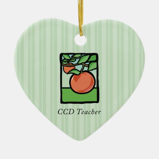 Dank je CCD-leraar, appel Keramisch Ornament (Voorkant)