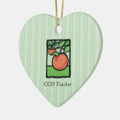 Dank je CCD-leraar, appel Keramisch Ornament (Links)