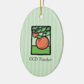 Dank je CCD-leraar, appel Keramisch Ornament (Links)