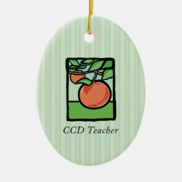 Dank je CCD-leraar, appel Keramisch Ornament