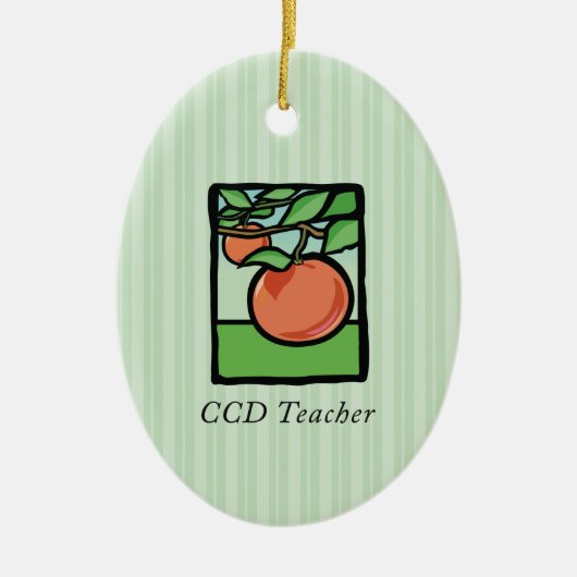 Dank je CCD-leraar, appel Keramisch Ornament (Voorkant)