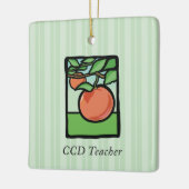Dank je CCD-leraar, appel Keramisch Ornament (Links)