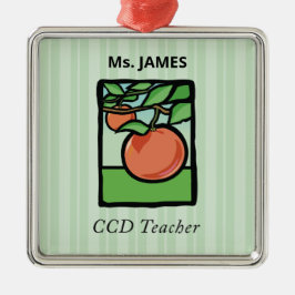 Dank je CCD-leraar, appel Metalen Ornament