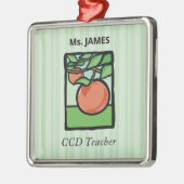 Dank je CCD-leraar, appel Metalen Ornament (Links)