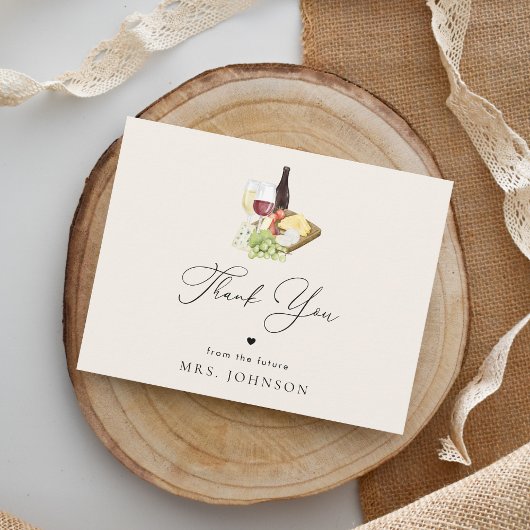 Dank je Charcuterie Kaasplank Bruidsborrel Bedankkaart