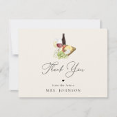 Dank je Charcuterie Kaasplank Bruidsborrel Bedankkaart (Voorkant)