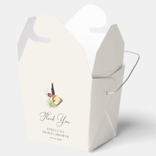 Dank je Charcuterie Wijn & Kaas Bruiloft Bedankdoosjes (Geopend)