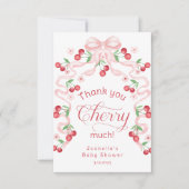 Dank je Cherry Much Cherry bovenop Dank je kaart (Voorkant)