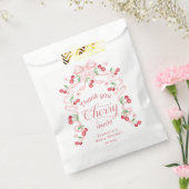 Dank je Cherry Much Cherry bovenop Dank je kaart Bedankzakje (Gezegeld)