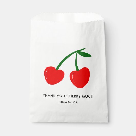 Dank je Cherry Veel Valentijnsdag of Verjaardag Bedankzakje (Voorkant)