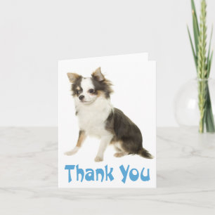 Dank je Chihuahua Puppie Hond Blanke Notitiekaart