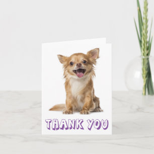 Dank je Chihuahua Puppie Hond Blanke Notitiekaart