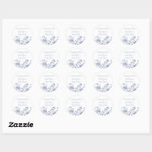 Dank Je Chinoiserie Bruids Bruiloftsfeest Sticker (Vel)