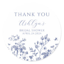 Dank je Chinoiserie Bruidsfeest Sticker