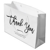 Dank je | Chique Custom Retail Shopping Bag Groot Cadeauzakje (Achterkant Gekanteld)