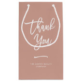 Dank je | Chique Terracotta Retail boodschappentas Klein Cadeauzakje (Achterkant)