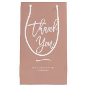 Dank je | Chique Terracotta Retail boodschappentas Klein Cadeauzakje (Voorkant)