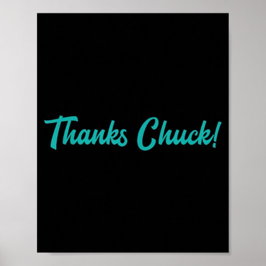 Dank je Chuck Mannen Vrouwen Poster (Voorkant)