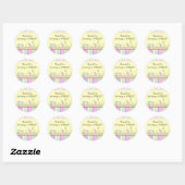 Dank je! Circus Baby Baby shower Ronde Sticker (Vel)