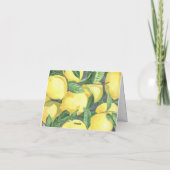 Dank je - Citrus Citroen - Baby shower Bedankkaart (Achterkant)
