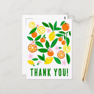 Dank Je Citrus Feest Aangepaste Kleurrijke Briefkaart