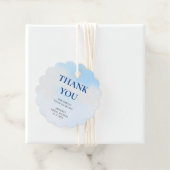Dank je Cloud 9 Pastel Gradiënt Bruidsdouche Bedankjes Labels (In situ)