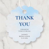 Dank je Cloud 9 Pastel Gradiënt Bruidsdouche Bedankjes Labels (Achterkant)