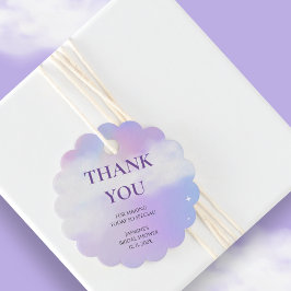 Dank je Cloud 9 Pastel Gradiënt Bruidsdouche Bedankjes Labels